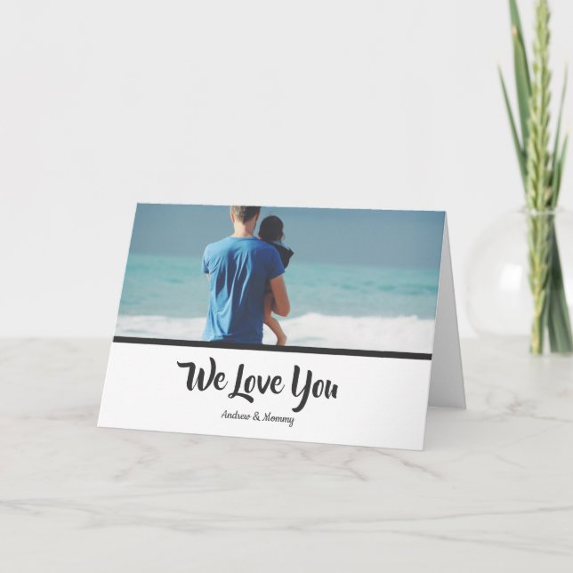 Personalised Photo Collage Happy Father's Day love Card (Front)