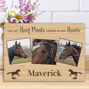 Personalised Photo Collage Horse Memorial Plaque