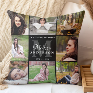 Personalised Photo Collage Keepsake Memorial Cushion