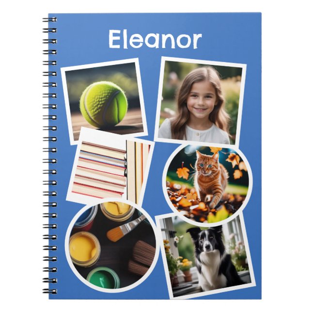 Personalised Photo Collage Kids Create Your Own Notebook (Front)