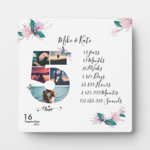 Personalised Photo collage Love Couple Anniversary Plaque