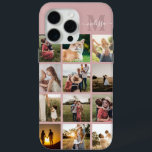 Personalised Photo Collage Monogram iPhone 15 Pro Max Case<br><div class="desc">Personalised Photo Collage Monogram iPhone Case</div>
