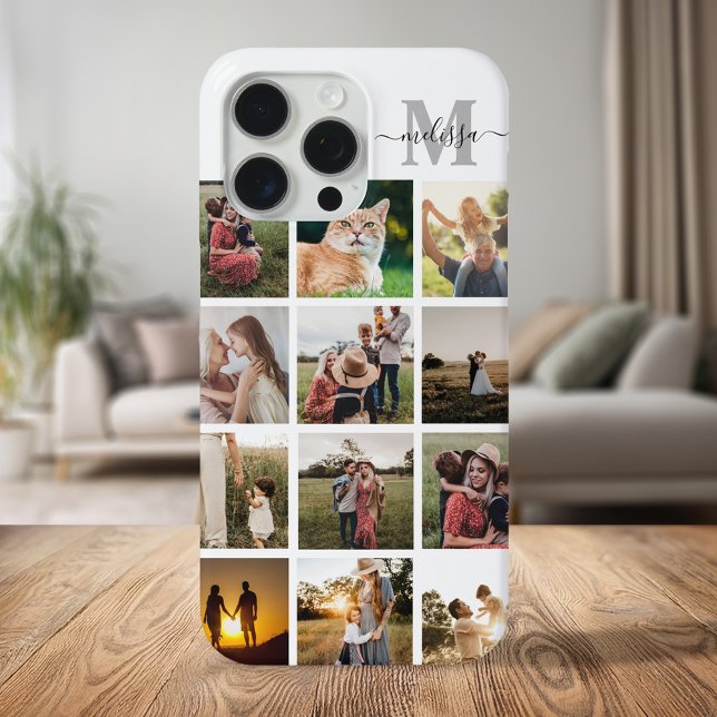 Personalised Photo Collage Monogram Case-Mate iPhone Case (Creator Uploaded)