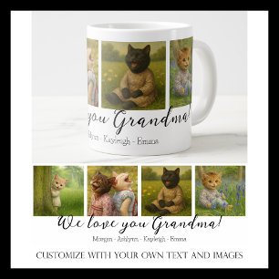 Personalised Photo Collage Mug with Custom Names
