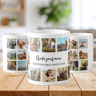 Personalised Photo Collage Mug With Custom Text