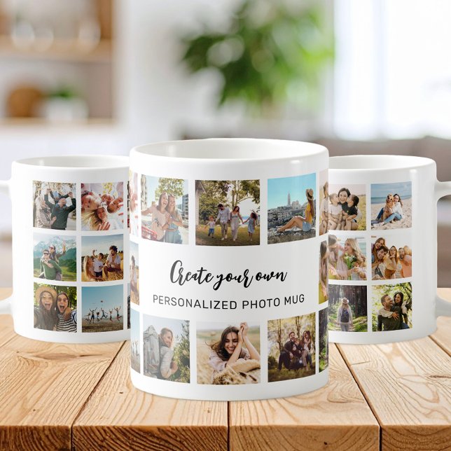 Personalised Photo Collage Mug With Custom Text (Creator Uploaded)