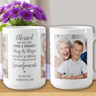 Personalised Photo Collage Quote Grandparents Coffee Mug