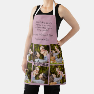 Personalised Photo Collage   Text - Kitchen Apron