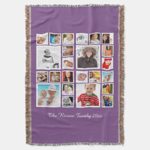 Personalised Photo Collage Throw Blanket