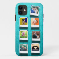 Personalised Photo Collage Turquoise Girly Trendy