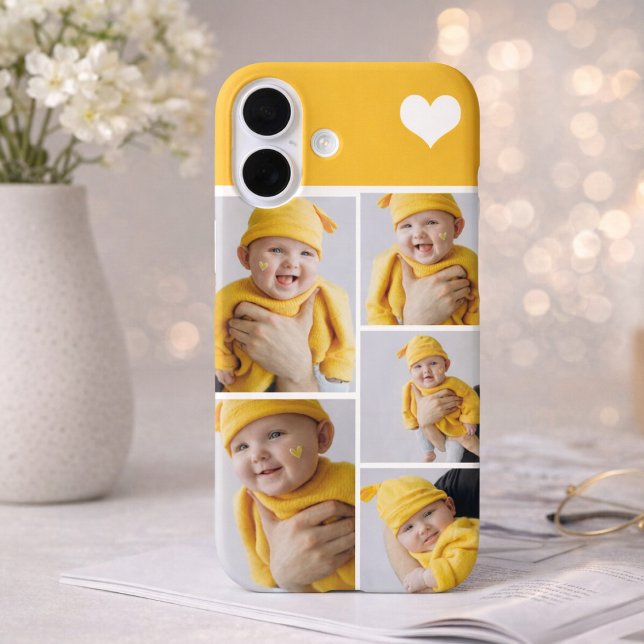 Personalised Photo Collage With Heart Case-Mate iPhone Case (Personalized Photo Collage With Heart Case-Mate iPhone Case by Ricaso. Add your photographs)