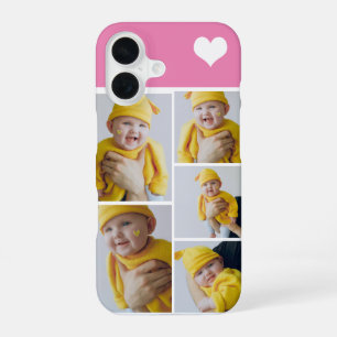 Personalised Photo Collage With Heart iPhone 16 Case
