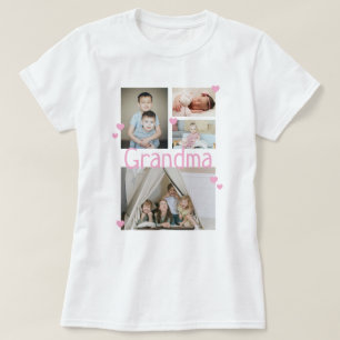 Personalised Photo Collage With Hearts T-Shirt
