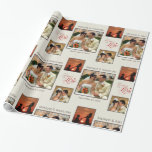 Personalised Photo Collage Wrapping Paper<br><div class="desc">Wrap your gift in memories of a special day with this photo collage featuring room for 3 of your favourite photos,  personalised with names of the bride and groom,  and the phrase Two Hearts One Love in a decorative word art.  Great for a wedding gift or anniversary gift.</div>