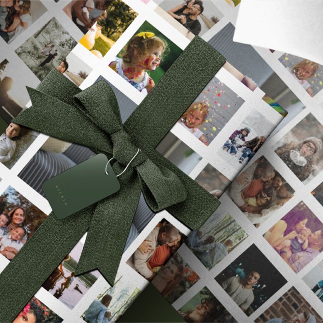 Personalised Photo Collage Wrapping Paper (Personalized Photo Collage Wrapping Paper from Ricaso. Add your own photographs. for many occasions)