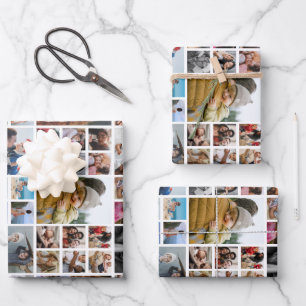 Personalised Photo Collage Wrapping Paper Sheet