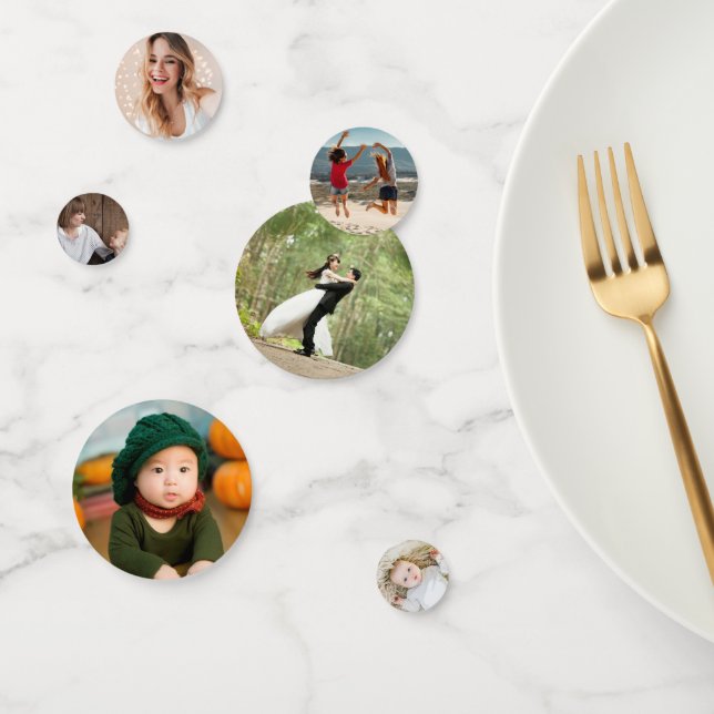 Personalised Photo Confetti for table decoration (Group)