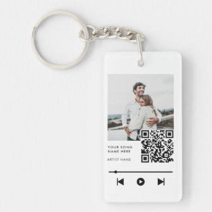 Personalised Photo Couple Love Song Key Ring