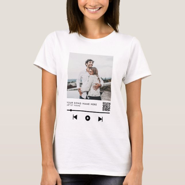 Personalised Photo Couple Love Song T-Shirt (Front)