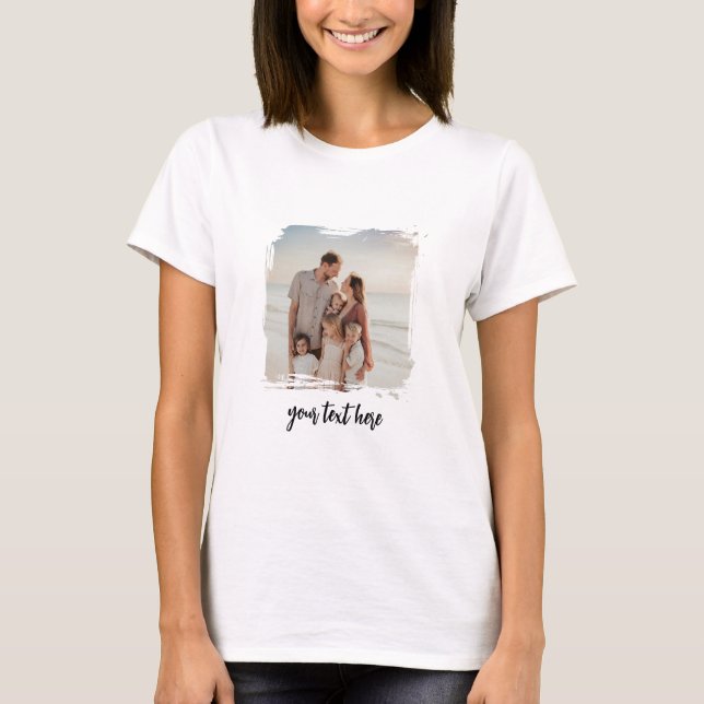 Personalised Photo Cup Custom Text Family Picture T-Shirt (Front)