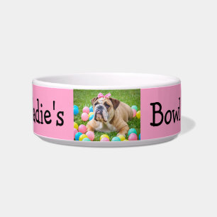 Personalised Photo Custom Colour Dog Bowl