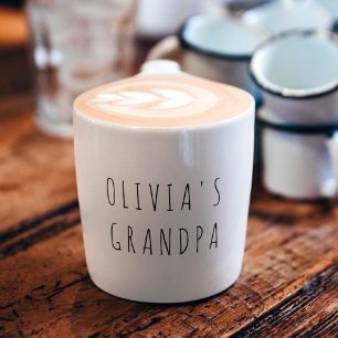 Personalised Photo   Custom Gift for Grandpa  Espresso Cup