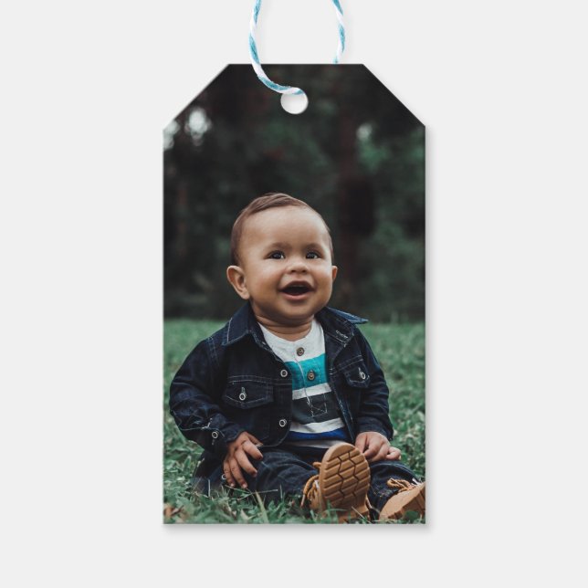 Personalised Photo Custom Gift Tags (Front)