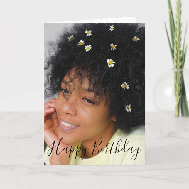 Personalised Photo Custom Happy Birthday Card (Front)