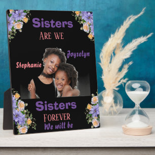 Personalised photo custom name sister's plaque