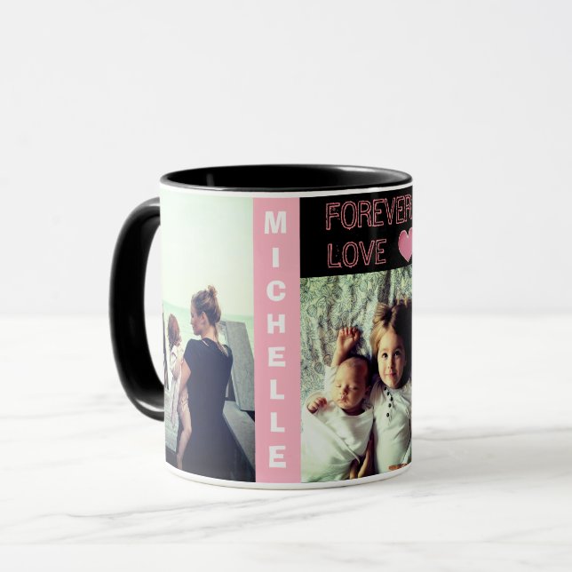 Personalised photo custom personal text mug (Front Left)