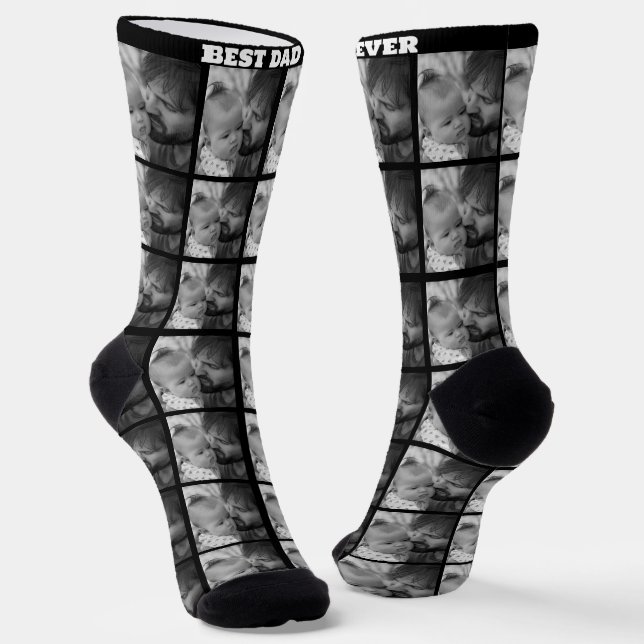 Personalised photo custom picture and text socks (Angled)