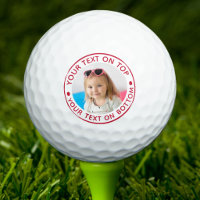 Personalised Photo Custom Red Text
