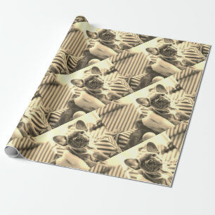 Personalised Photo Custom Sepia Wrapping Paper