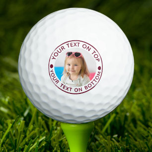 Personalised Photo Custom Text and Colour Golf Balls