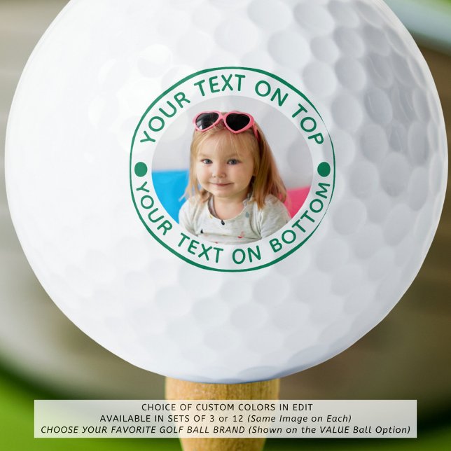 Personalised Photo Custom Text and Colour Golf Balls (Creator Uploaded)