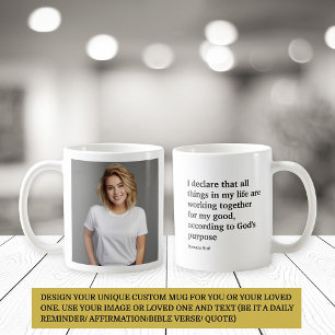 Personalised Photo & Custom Text/ Bible Verse Tea Coffee Mug