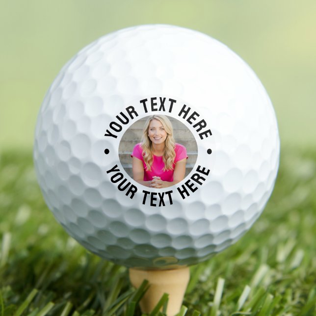 Personalised Photo Custom Text Golf Balls (Create your Own Photo Golf Balls)