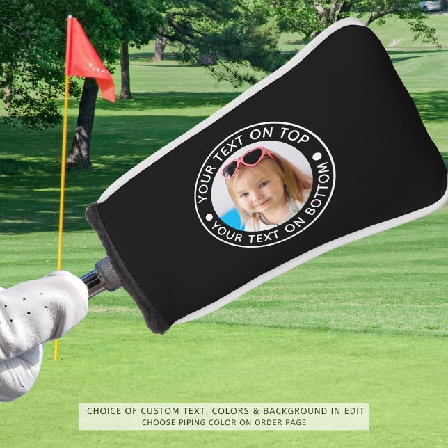 Personalised Photo Custom Text Golf Head Cover (Creator Uploaded)