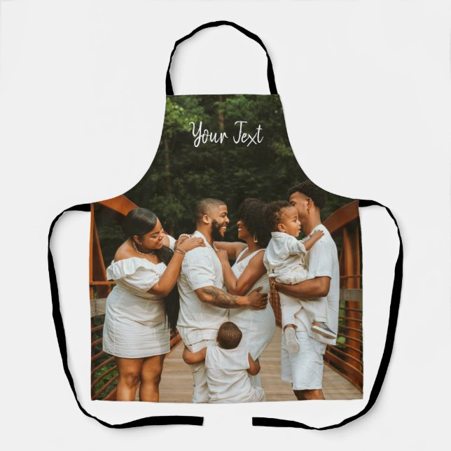 Personalised Photo & Custom Text Template  Apron (Front)