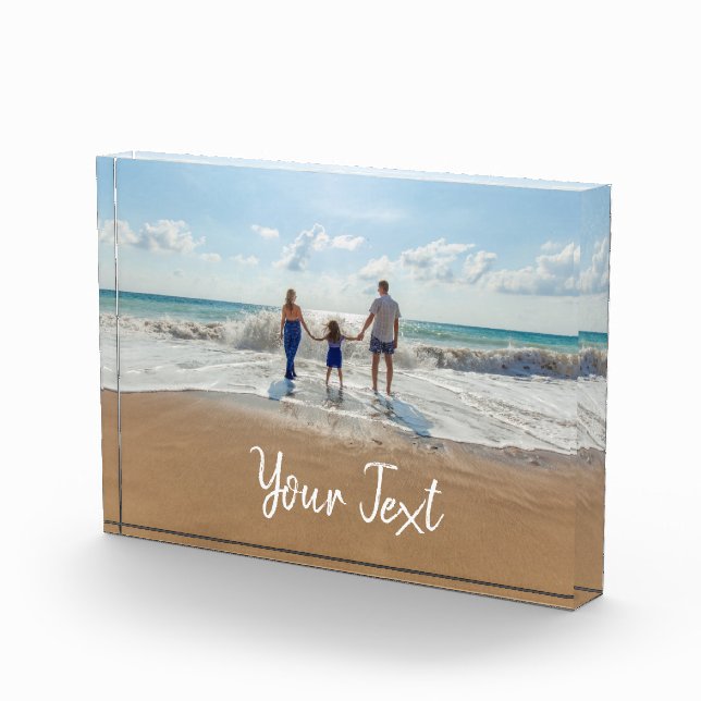 Personalised Photo & Custom Text Template Block (Right)
