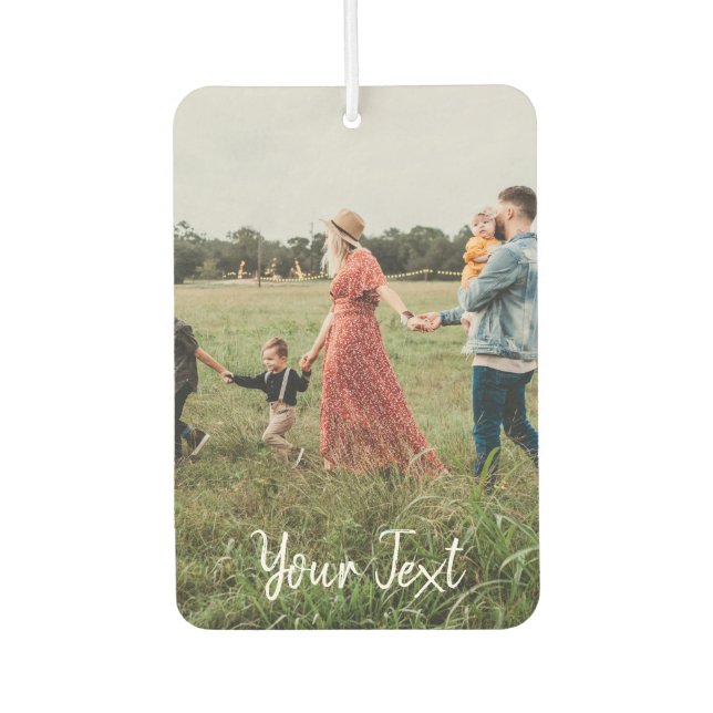 Personalised Photo & Custom Text Template Car Air Freshener (Front)