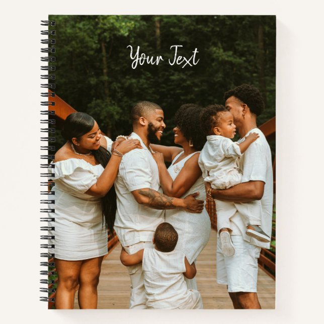 Personalised Photo & Custom Text Template Notebook (Front)