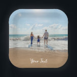 Personalised Photo & Custom Text Template Paper Plate<br><div class="desc">Create your own one of a kind design with your own personalised photos and custom text. Use your own photos and text to make it your own. Ideal photo and text template for Mother's day gifts, Father's day gifts, business products, company merchandise, corporate and office decor, home decor, memorial, pets,...</div>