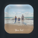 Personalised Photo & Custom Text Template Paper Plate<br><div class="desc">Create your own one of a kind design with your own personalised photos and custom text. Use your own photos and text to make it your own. Ideal photo and text template for Mother's day gifts, Father's day gifts, business products, company merchandise, corporate and office decor, home decor, memorial, pets,...</div>