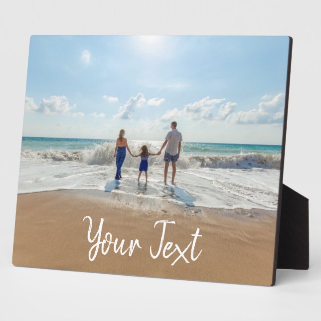 Personalised Photo & Custom Text Template  Plaque (Side)