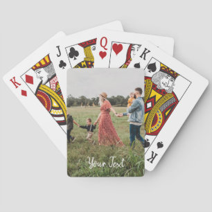 Personalised Photo & Custom Text Template Playing Cards