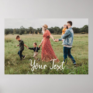 Personalised Photo & Custom Text Template Poster