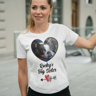 Personalised photo dog big sister T-Shirt