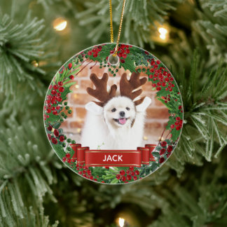Personalised Photo Dog Lover Christmas Ornament