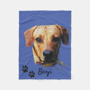 Personalised Photo Dog picture Throw Blanket